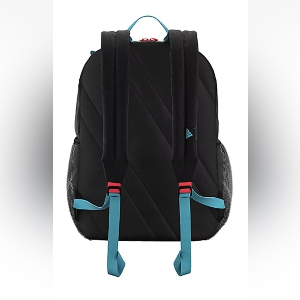 Adidas Ready Unisex 17" Backpack GREEN BLACK 15" Laptop SCHOOL BAG WIPE NEW $45 - Picture 2 of 8